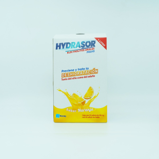 Hydrasor polvo para solución sabor naranja 28.4 g caja con 25 sobres  
