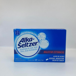 Alka-seltzer 1.976/1.0/0.324 g con 12 tabletas efervescentes