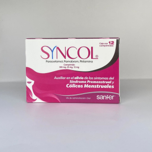 Syncol 500/25/15 mg con 12 comprimidos