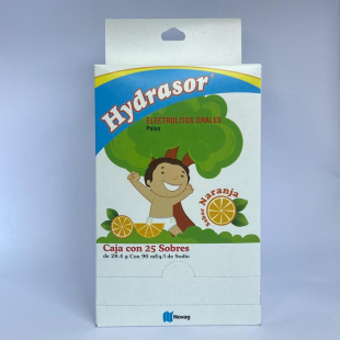 Hydrasor polvo para solución sabor naranja 28.4 g caja con 25 sobres