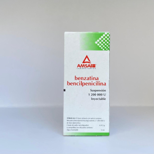 Bencilpenicilina benzatinica 1200 m con 3 ml