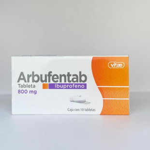 Arbufentab 800 mg con 10 tabletas