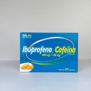 Ibuprofeno/cafeina 400/100 mg con 10 cápsulas (gelpharma)