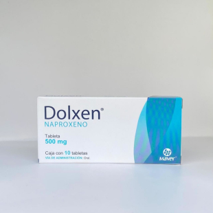 Dolxen 500 mg con 10 tabletas