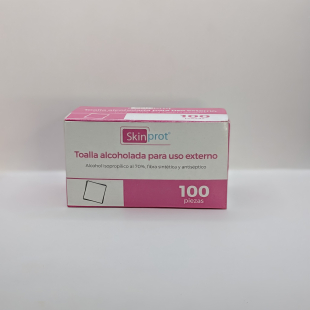 Toalla alcoholada uso externo con 100 piezas * IVA no incluido