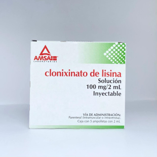 Clonixinato de lisina 100 mg/2 ml solucion inyectable con 5 ampulas